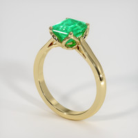 1.74 Ct. Emerald Ring, 18K Yellow Gold 2