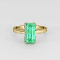 2.69 Ct. Emerald Ring, 18K Yellow Gold 1