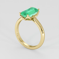 2.69 Ct. Emerald Ring, 18K Yellow Gold 2