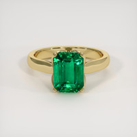 1.97 Ct. Emerald Ring, 18K Yellow Gold 1