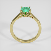 0.60 Ct. Emerald Ring, 18K Yellow Gold 3