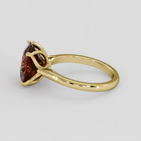 5.43 Ct. Orangish Red Garnet Ring, 18K Yellow Gold 4