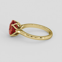 2.81 Ct. Reddish Orange Hessonite Garnet Ring, 18K Yellow Gold 4