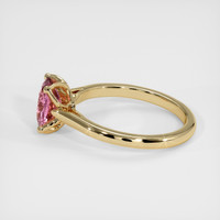 1.20 Ct. Pink Sapphire Ring, 18K Yellow Gold 4