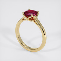 1.49 Ct. Ruby Ring, 18K Yellow Gold 2