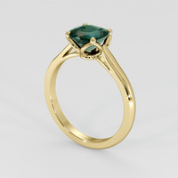 1.96 Ct. Bluish Green Sapphire Ring, 18K Yellow Gold 2