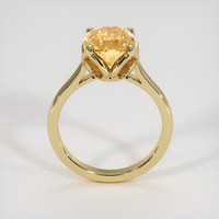 4.56 Ct. Peach Sapphire Ring, 18K Yellow Gold 3