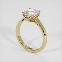 2.44 Ct. White Sapphire Ring, 18K Yellow Gold 2