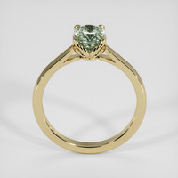 1.41 Ct. Bluish Green Sapphire Ring, 18K Yellow Gold 3