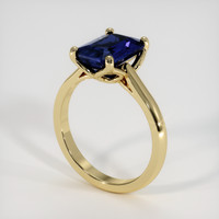 3.05 Ct. Blue Sapphire Ring, 18K Yellow Gold 2