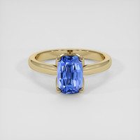 1.49 Ct. Blue Sapphire Ring, 18K Yellow Gold 1
