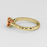 1.50 Ct. Reddish Orange Sapphire Ring, 18K Yellow Gold 4