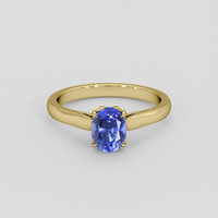 3.31 Ct. Blue Sapphire Ring, 18K Yellow Gold 1