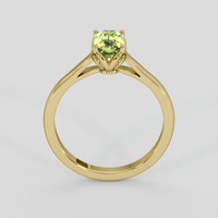 1.06 Ct. Yellowish Green Sapphire Ring, 18K Yellow Gold 4