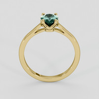 1.18 Ct. Bluish Green Sapphire Ring, 18K Yellow Gold 3