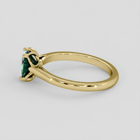 1.18 Ct. Bluish Green Sapphire Ring, 18K Yellow Gold 4