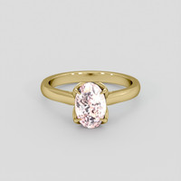 2.04 Ct. Pink Sapphire Ring, 18K Yellow Gold 1
