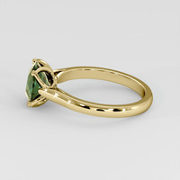 1.60 Ct. Bluish Green Sapphire Ring, 18K Yellow Gold 4
