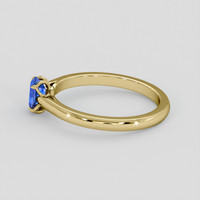 0.48 Ct. Blue Sapphire Ring, 18K Yellow Gold 4