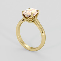 2.25 Ct. Padparadscha Sapphire Ring, 18K Yellow Gold 2