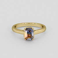 1.12 Ct. Bi Color / Parti Sapphire Ring, 18K Yellow Gold 1