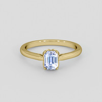 1.52 Ct. Bluish Purple Sapphire Ring, 18K Yellow Gold 1