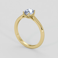 1.52 Ct. Bluish Purple Sapphire Ring, 18K Yellow Gold 2