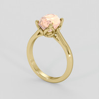3.67 Ct. Padparadscha Sapphire Ring, 18K Yellow Gold 2
