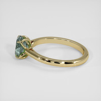 1.63 Ct. Bluish Green Sapphire Ring, 18K Yellow Gold 4