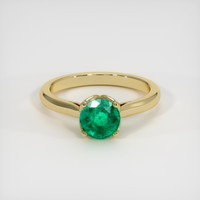 1.05 Ct. Emerald Ring, 18K Yellow Gold 1