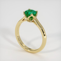 1.05 Ct. Emerald Ring, 18K Yellow Gold 2