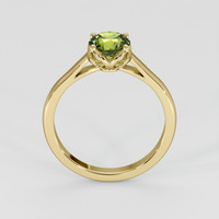 0.84 Ct. Yellowish Green Sapphire Ring, 18K Yellow Gold 3