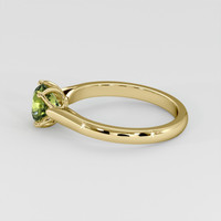 0.84 Ct. Yellowish Green Sapphire Ring, 18K Yellow Gold 4