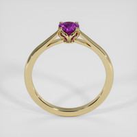 0.62 Ct. Pinkish Purple Sapphire Ring, 18K Yellow Gold 3