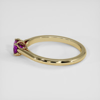 0.62 Ct. Pinkish Purple Sapphire Ring, 18K Yellow Gold 4