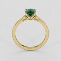 1.19 Ct. Bluish Green Sapphire Ring, 18K Yellow Gold 3