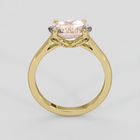 3.09 Ct. Peach Sapphire Ring, 18K Yellow Gold 3