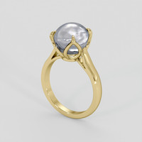 9.05 Ct. White Sapphire Ring, 18K Yellow Gold 2