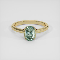 1.71 Ct. Green Sapphire Ring, 18K Yellow Gold 1