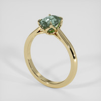 1.71 Ct. Green Sapphire Ring, 18K Yellow Gold 2