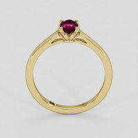 0.49 Ct. Purple Sapphire Ring, 18K Yellow Gold 3
