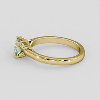 0.95 Ct. Yellowish Green Sapphire Ring, 18K Yellow Gold 4