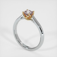 0.62 Ct. Sapphire Ring, 14K Yellow & White 2