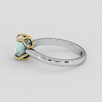 2.15 Ct. Bluish Green Sapphire Ring, 14K Yellow & White 4