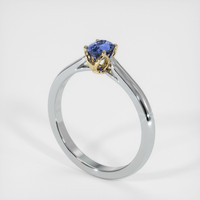 0.48 Ct. Blue Sapphire Ring, 18K Yellow & White 2