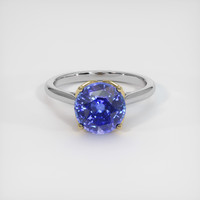 4.05 Ct. Blue Sapphire Ring, 18K Yellow & White 1