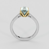 2.15 Ct. Bluish Green Sapphire Ring, 18K Yellow & White 3