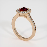 1.55 Ct. Ruby Ring, 14K Rose Gold 2