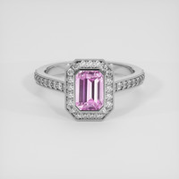 2.05 Ct. Pink Sapphire Ring, 10K White Gold 1