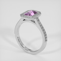 2.05 Ct. Pink Sapphire Ring, 10K White Gold 2
